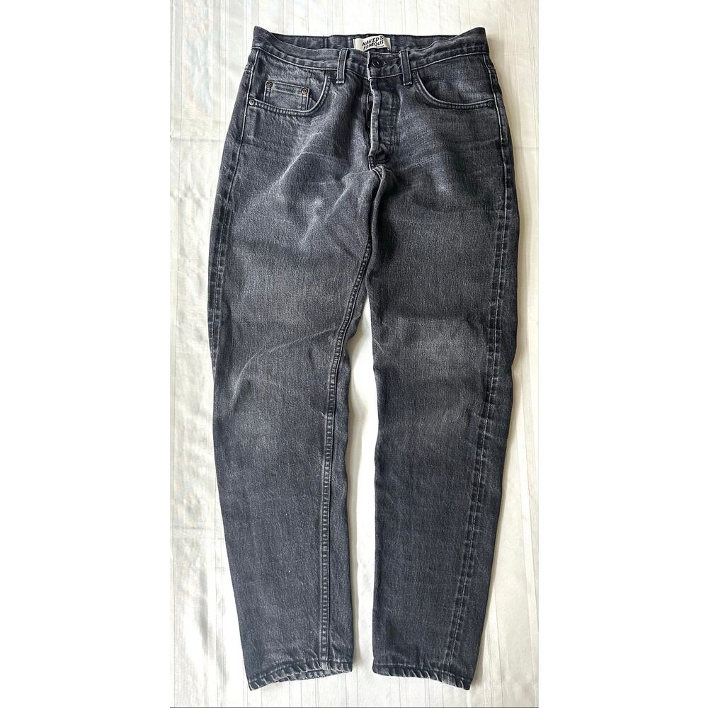 Naked & Famous Easy Guy Solid Black Selvedge Denim Jeans Men’s Size 30